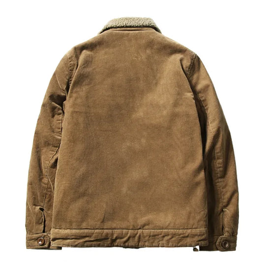 VALORIA | Men’s Corduroy Fleece Lined Jacket front view