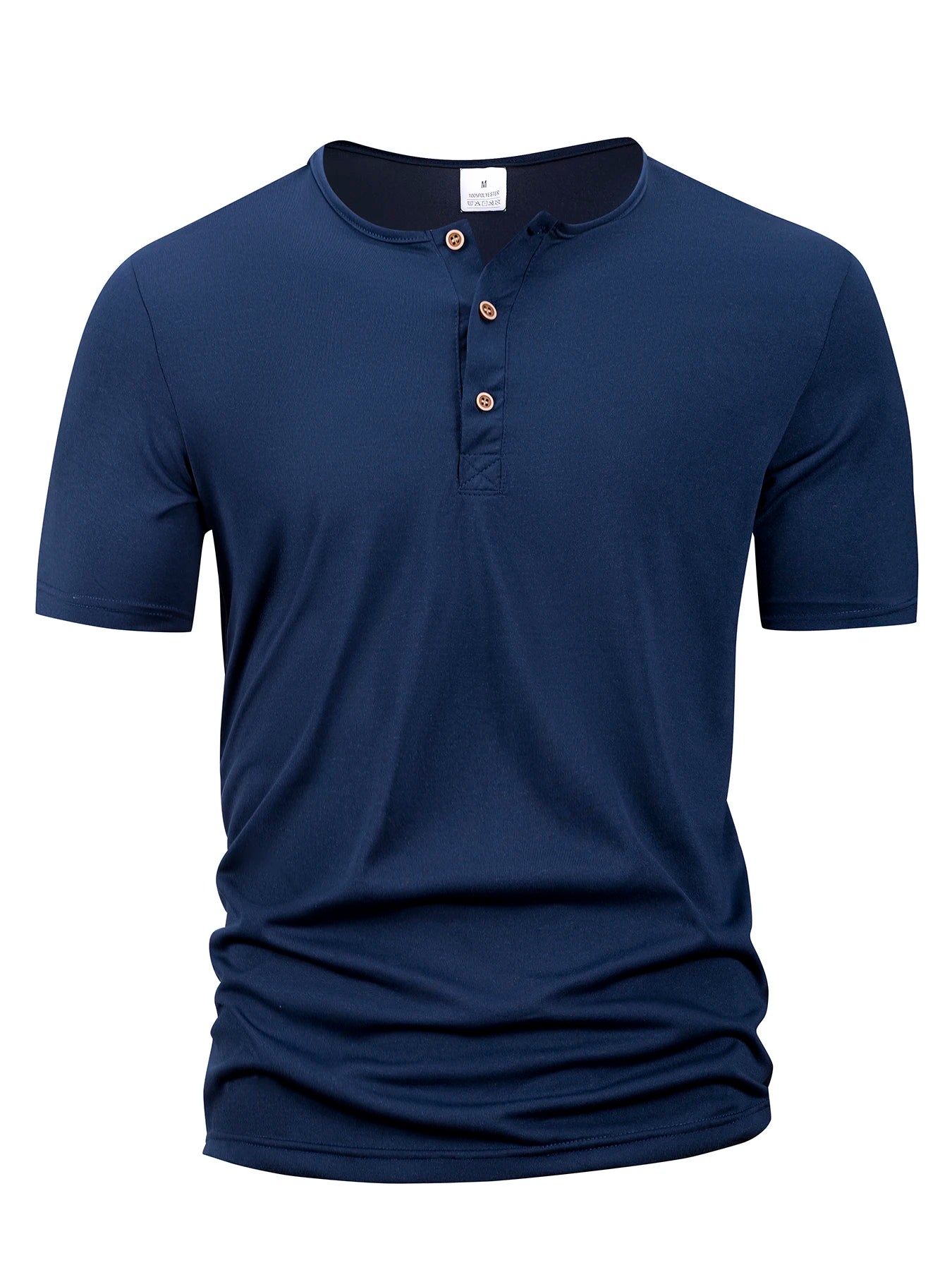 VALORIA | Men’s Henley collar casual T-shirt stylish button design