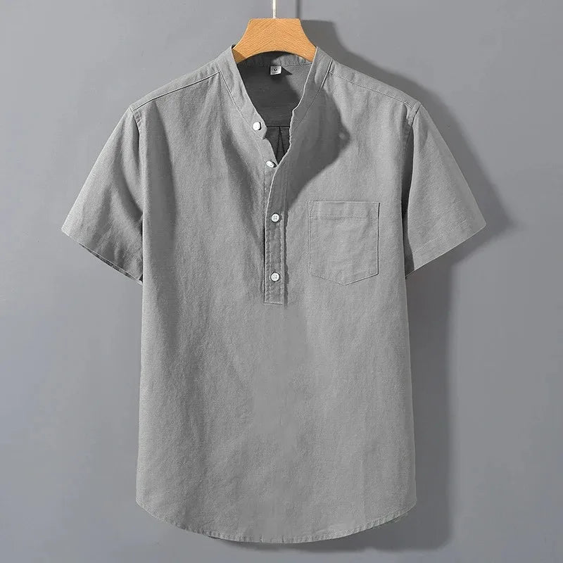 VALORIA | Men’s comfortable stand collar t-shirt everyday wear