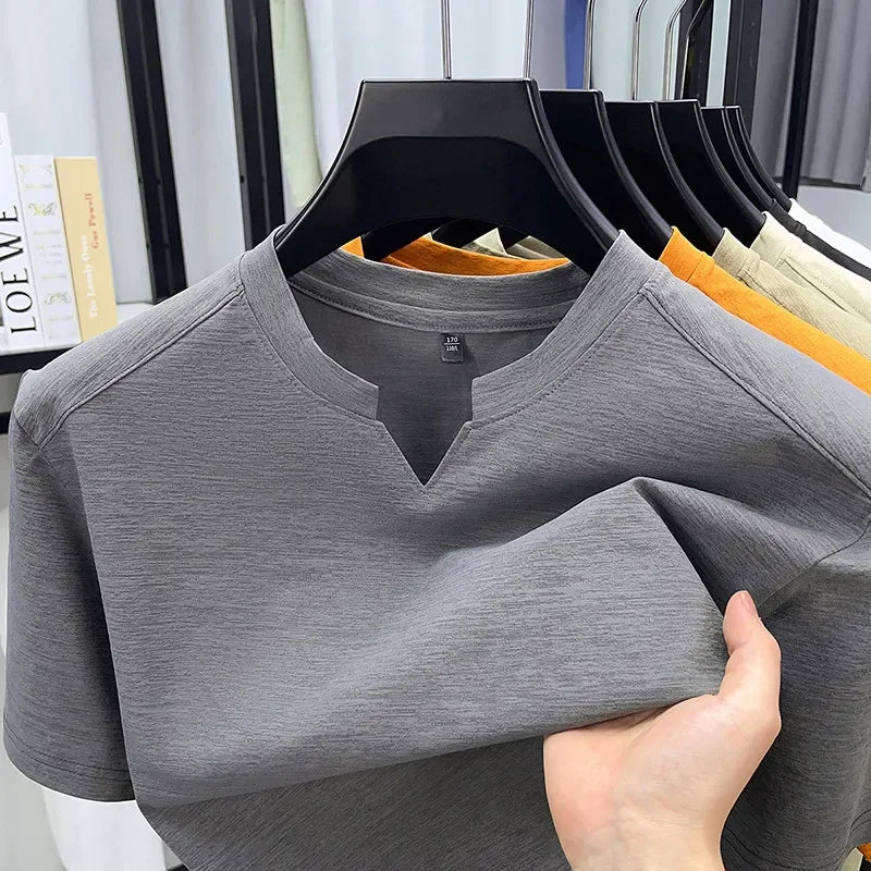 VALORIA | Men’s durable V-neck summer shirt breathable comfort wear