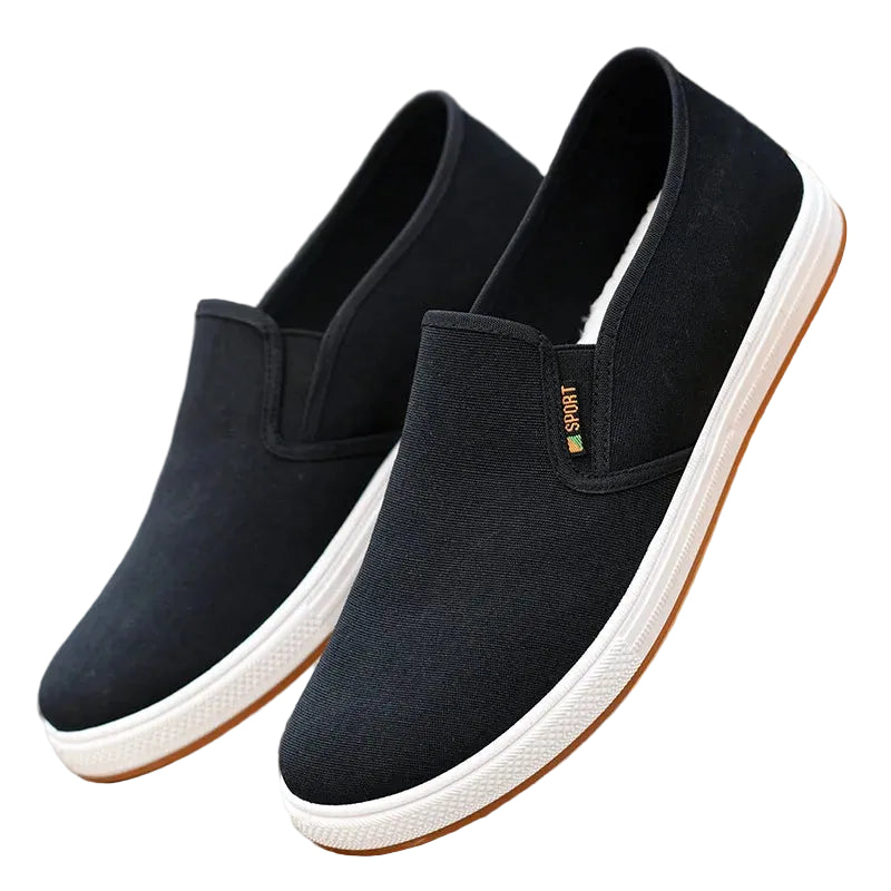 VALORIA | Men’s premium canvas slip-on sneakers flexible walking support