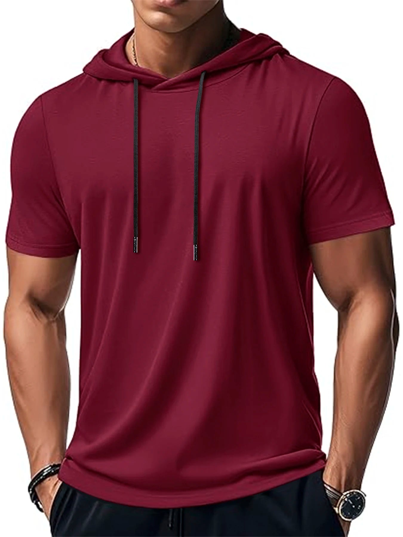 VALORIA | Men’s stylish hooded quick-dry performance T-shirt for running