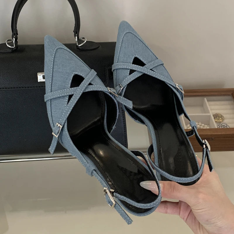 VALORIA | Women’s Pointed-Toe Slingback Heels refined footwear for weddings, parties, and evening events