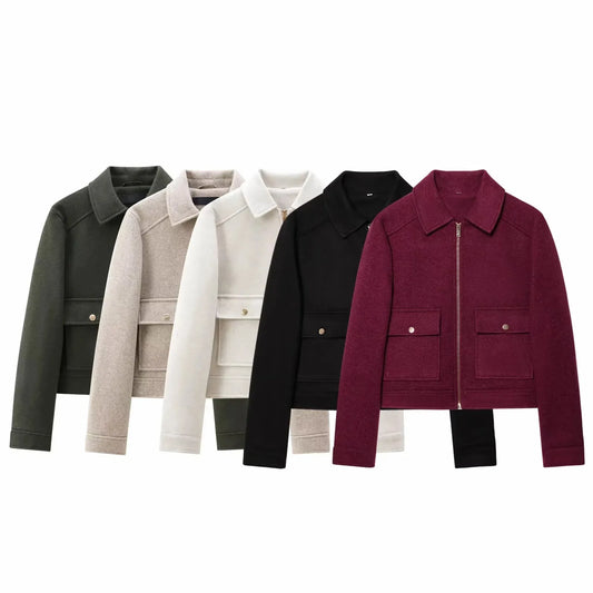 VALORIA | Women’s Short Zipper Jacket for Everyday Wear