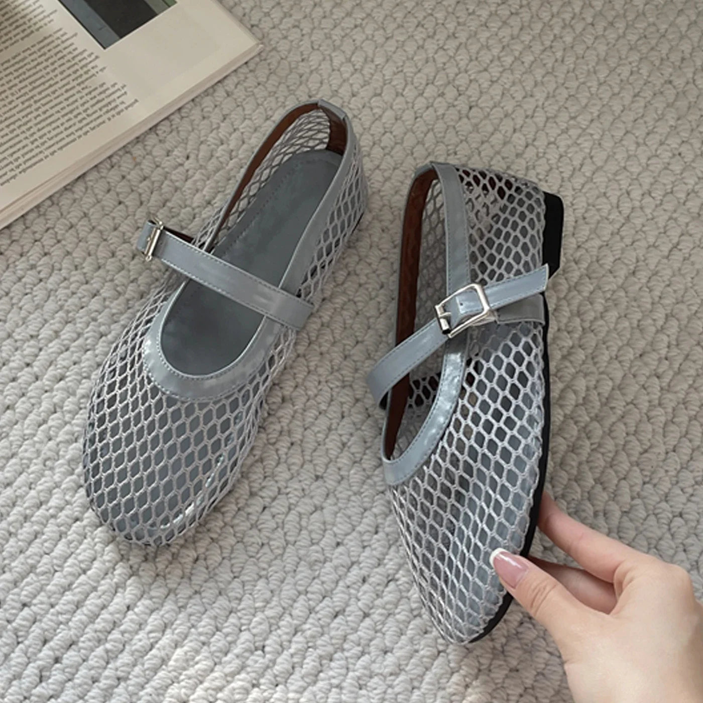 VALORIA | Women’s chic mesh strap sandals modern summer outfit