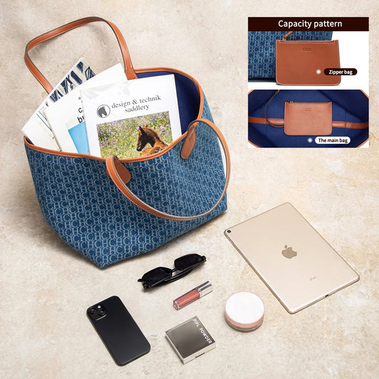 VALORIA | Women’s double-sided tote bag reversible design