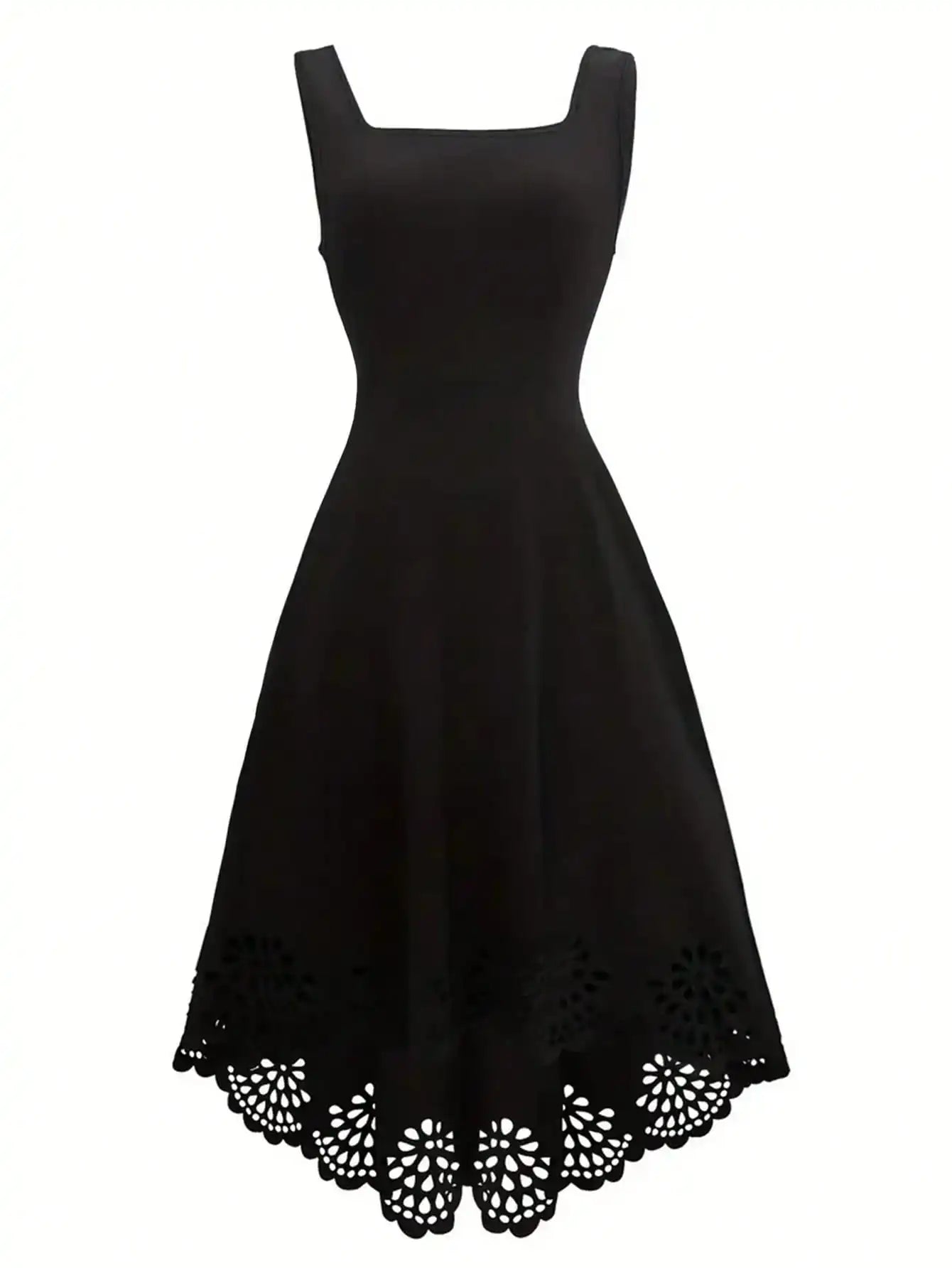 VALORIA | Women’s fashionable square neck fit & flare dress for brunch, date nights and garden parties