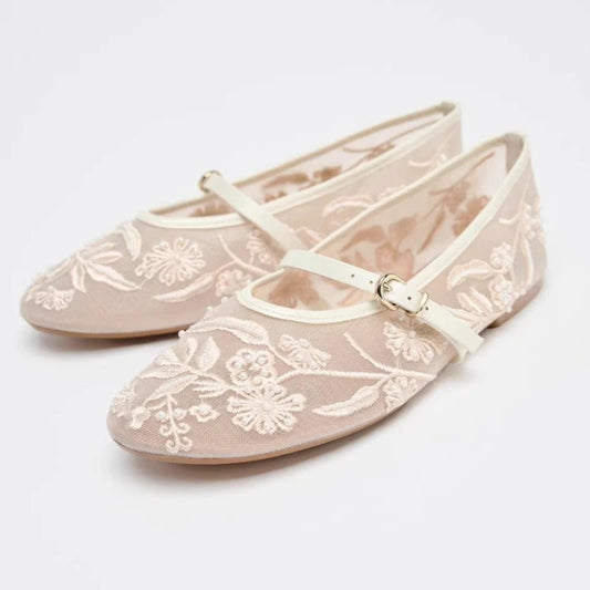 VALORIA | Women’s mesh ballet flats breathable elegant design