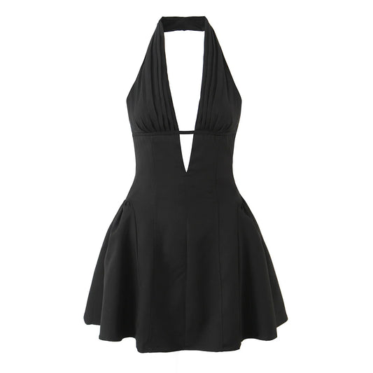 VALORIA | Women’s polka dot halter mini dress