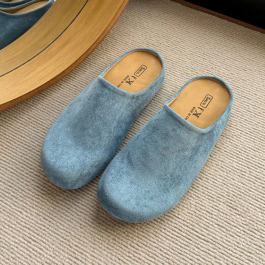 VALORIA | Women’s retro suede mules vintage elegant design