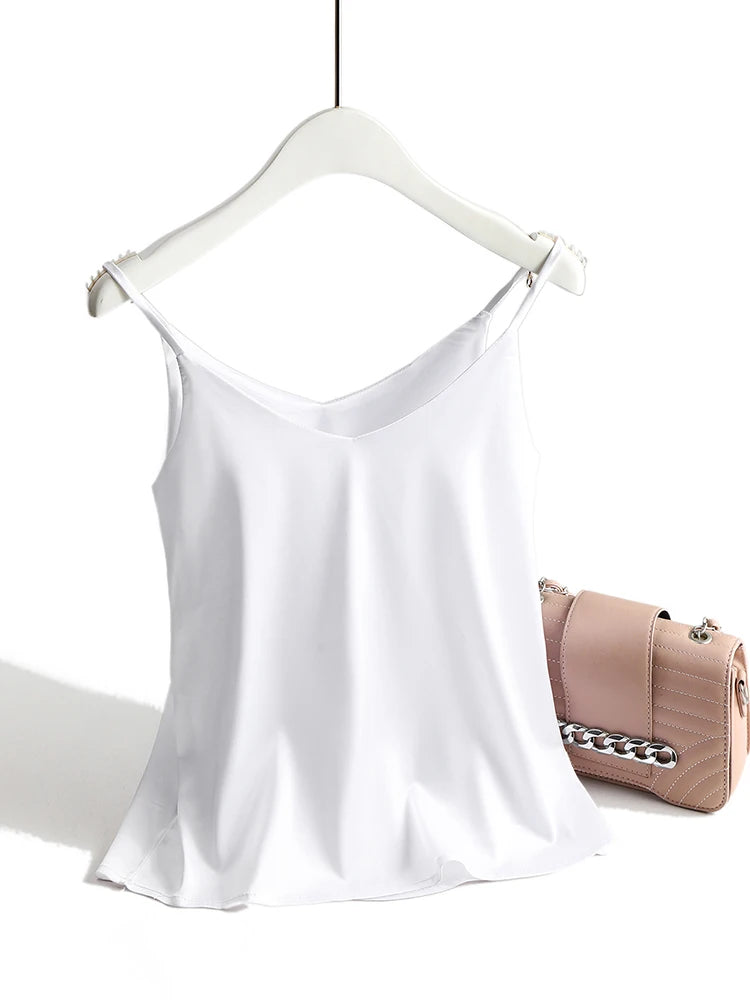 VALORIA | Women’s satin halter cami top ideal for pairing with skirts, trousers and jeans