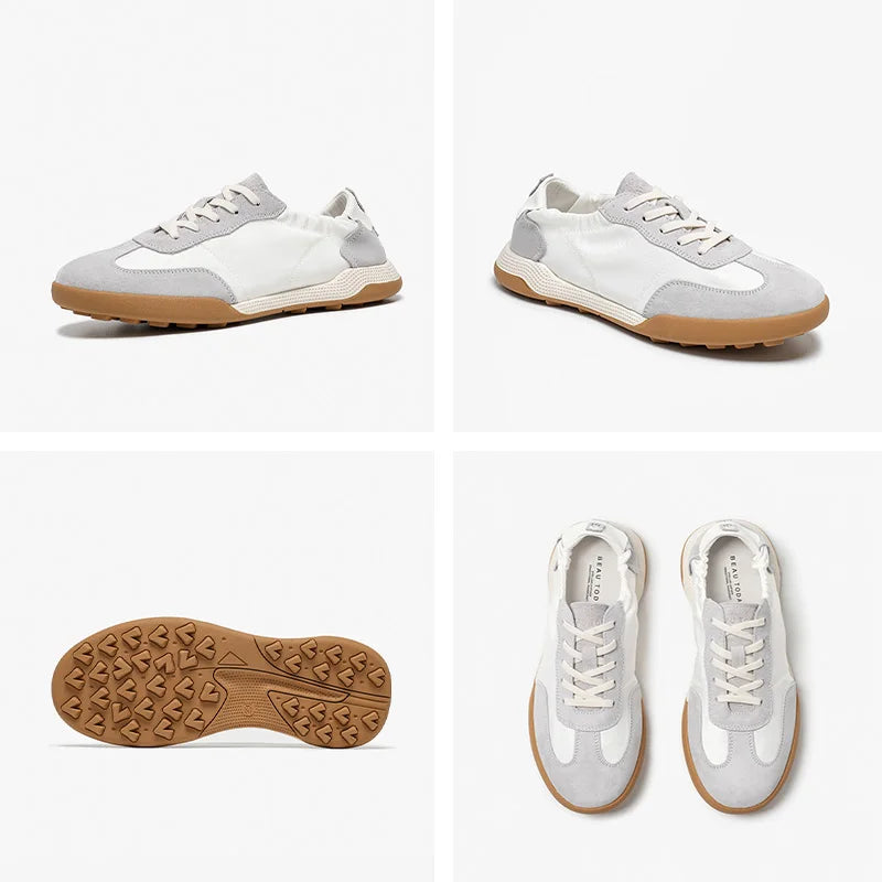 VALORIA | Women’s versatile suede patchwork sneakers daily use