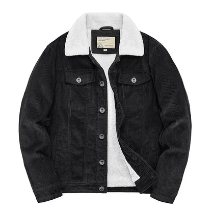 VALORIA | Men’s Corduroy Sherpa Lined Trucker Jacket