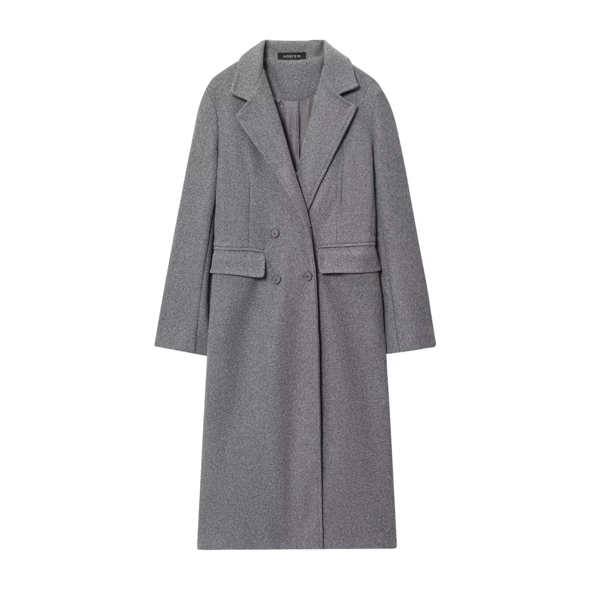 Gray coat on a white background