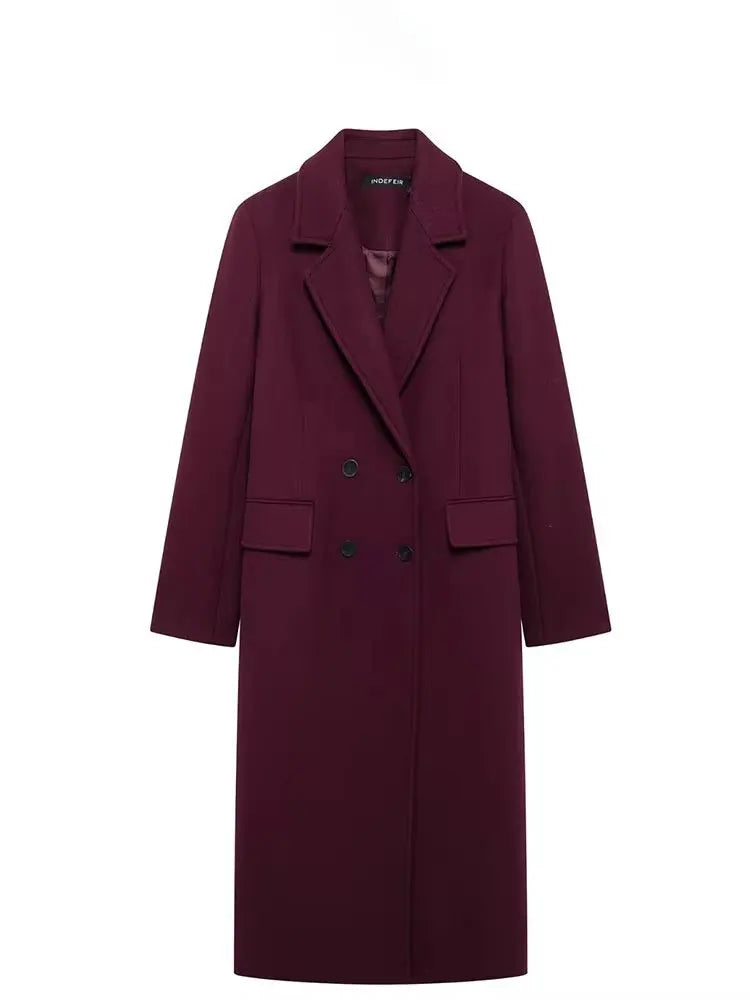 Maroon coat on a white background