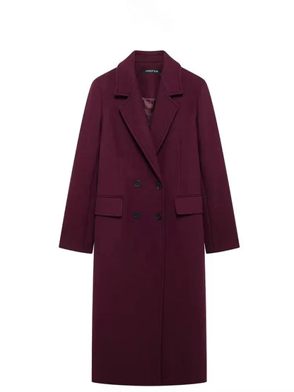 Maroon coat on a white background