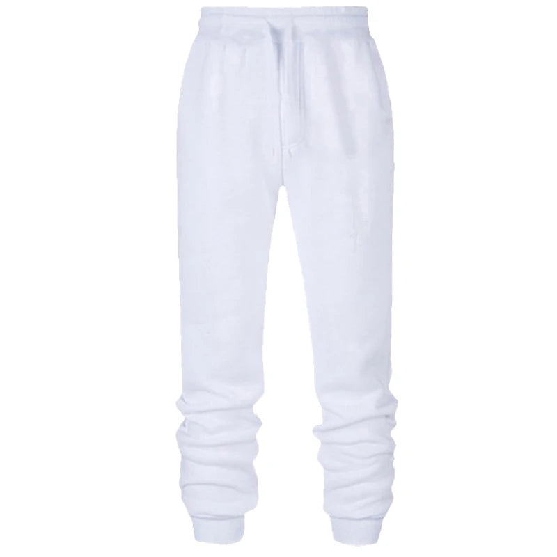 White sweatpants on a white background