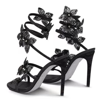 VALORIA | Women’s Crystal Flower Heels