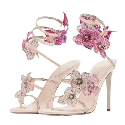 VALORIA | Women’s Crystal Flower Heels