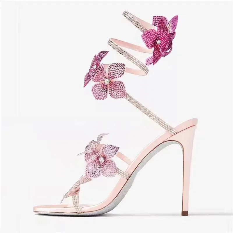 VALORIA | Women’s Crystal Flower Heels