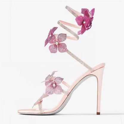 VALORIA | Women’s Crystal Flower Heels