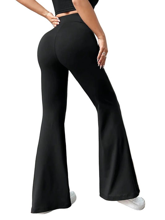 VALORIA | Women’s high rise flare pants with flattering fitted silhouette