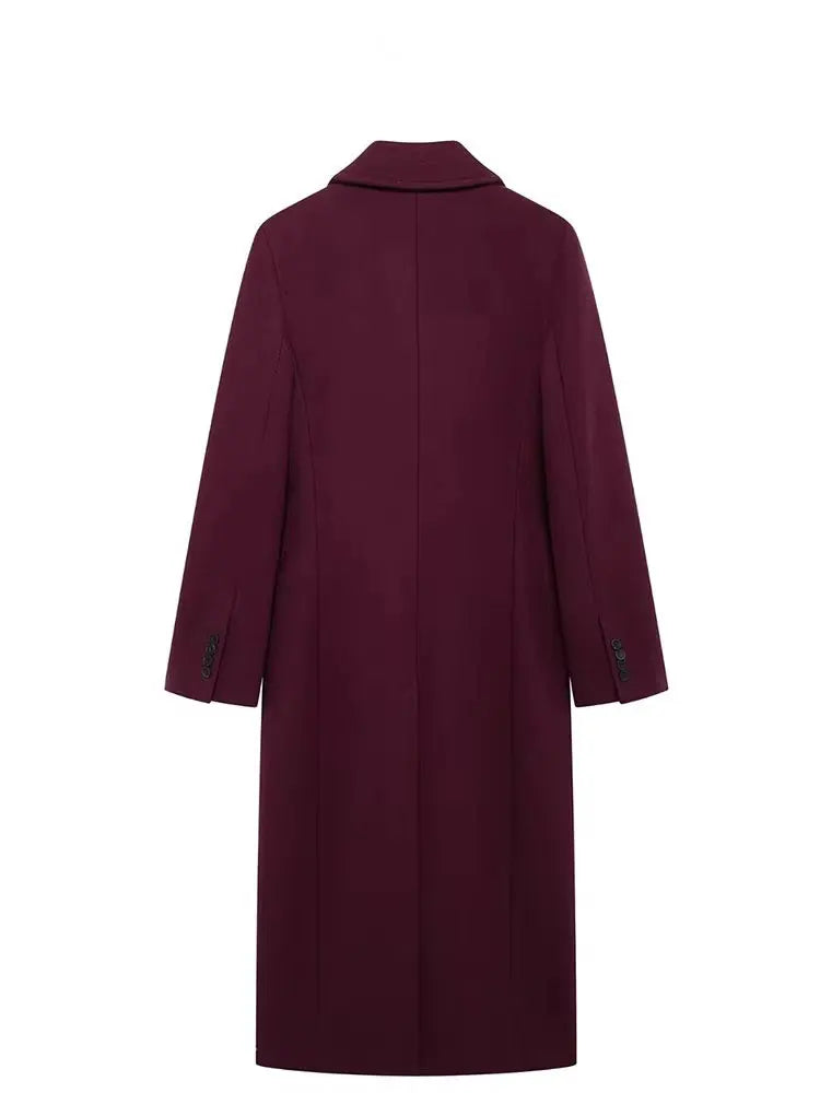 Maroon coat on a white background