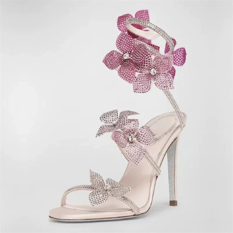 VALORIA | Women’s Crystal Flower Heels