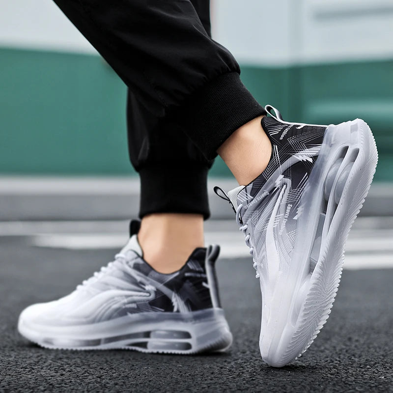 VALORIA | Air mesh patchwork sneakers fashionable mixed texture design
