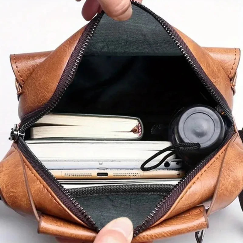 VALORIA | Durable vintage PU messenger bag casual use
