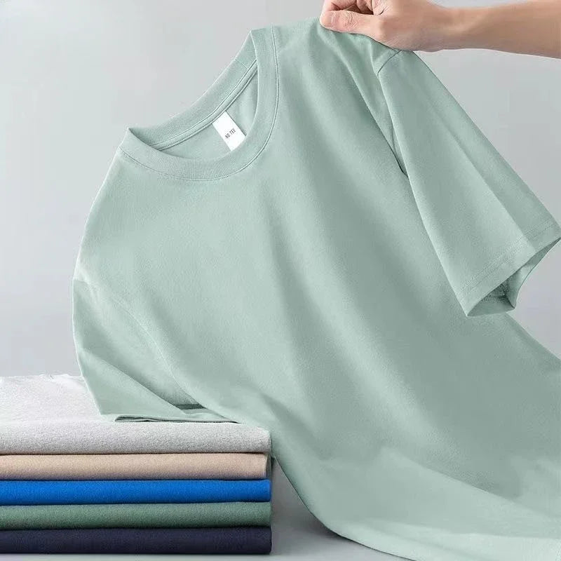 VALORIA | Men’s 100% cotton crew neck T-shirt breathable everyday comfort