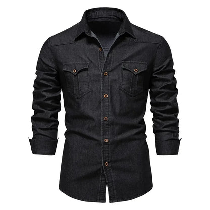 VALORIA | Men’s Cotton Denim Shirt