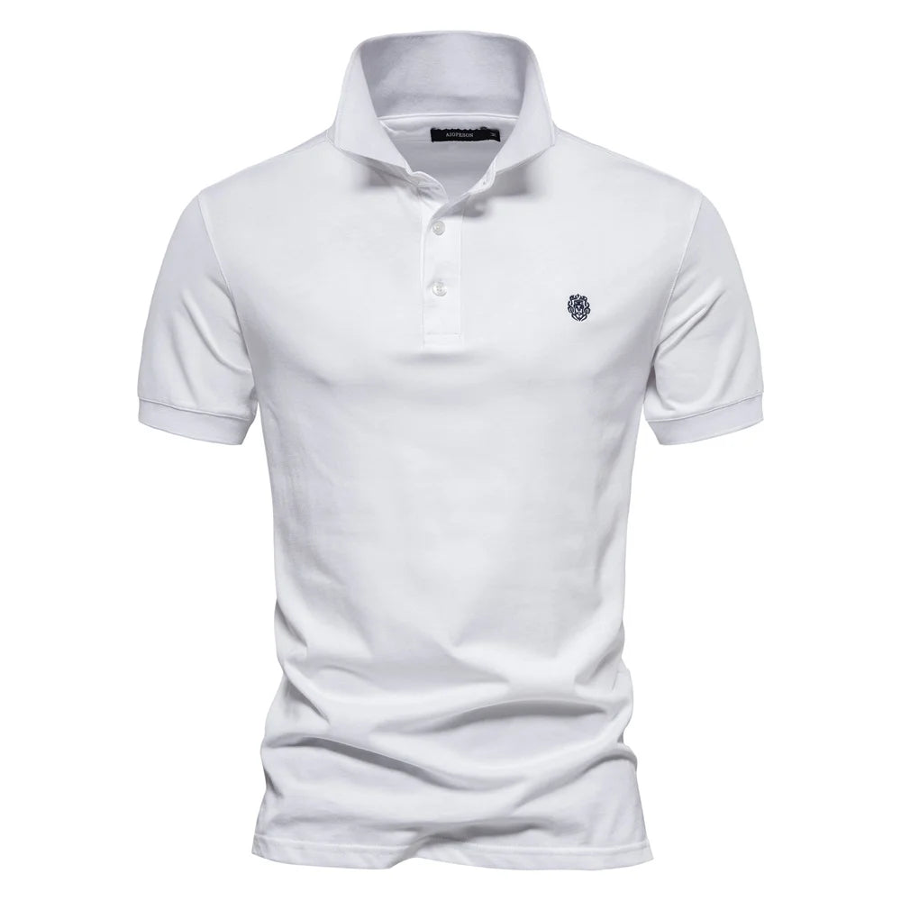 VALORIA | Men’s Cotton Embroidery Polo Shirt soft cotton construction with refined embroidery