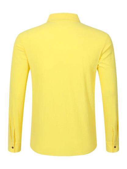 VALORIA | Men’s Cotton Hemp Pocket Shirt breathable natural fabric with practical pocket design