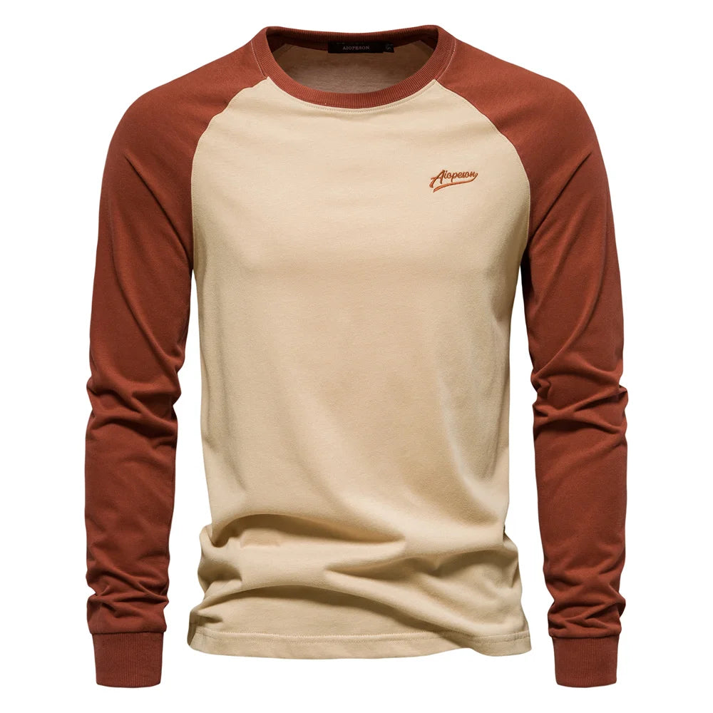 VALORIA | Men’s Cotton Patchwork T-Shirt Classic Style