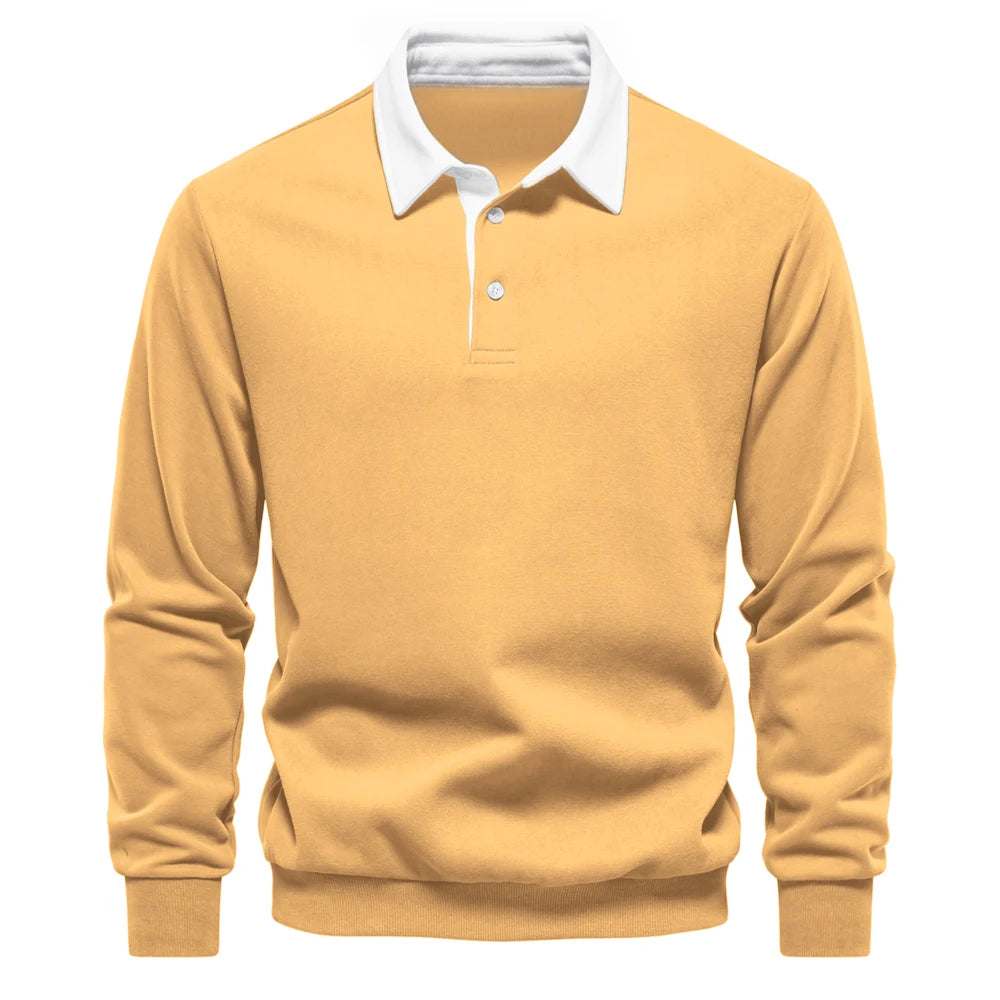 VALORIA | Men’s Cotton Polo Collar Sweatshirt