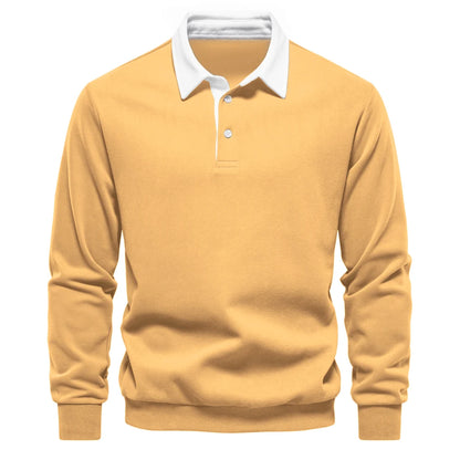 VALORIA | Men’s Cotton Polo Collar Sweatshirt