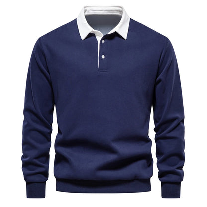 VALORIA | Men’s Cotton Polo Neck Sweatshirt
