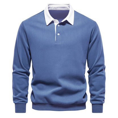 VALORIA | Men’s Cotton Polo Neck Sweatshirt Classic Style