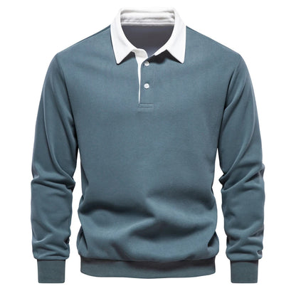 VALORIA | Men’s Cotton Polo Sweatshirt Stylish Design