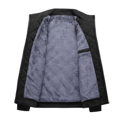 VALORIA | Men’s Fleece Lined Bomber Jacket back view