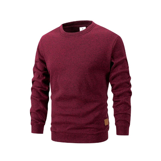 VALORIA | Men’s Fleece Lined Crew Neck Sweatshirt front view