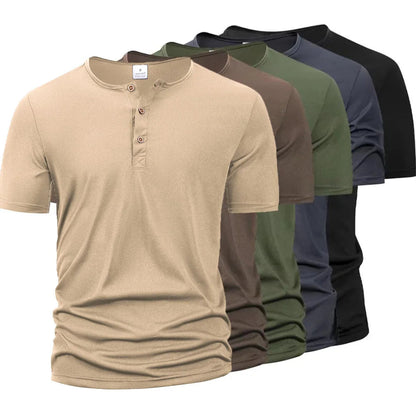 VALORIA | Men’s Henley collar casual T-shirt