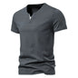 VALORIA | Men’s Henley short sleeve shirt casual modern design