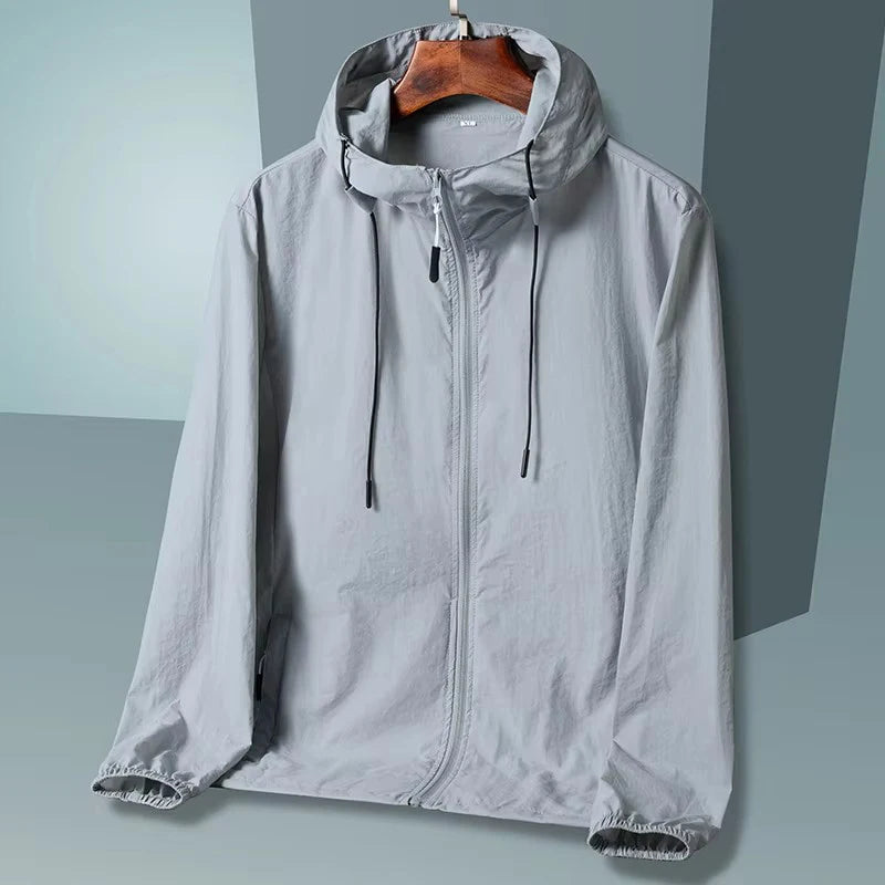 VALORIA | Men’s Hooded Windbreaker Jacket front view