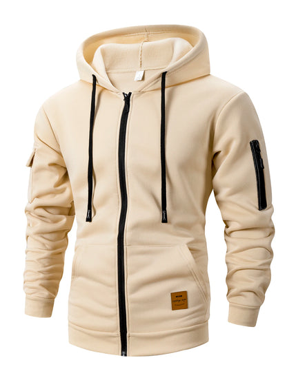 VALORIA | Men’s Hooded Zipper Sweatshirt front view