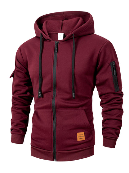 VALORIA | Men’s Hooded Zipper Sweatshirt side view