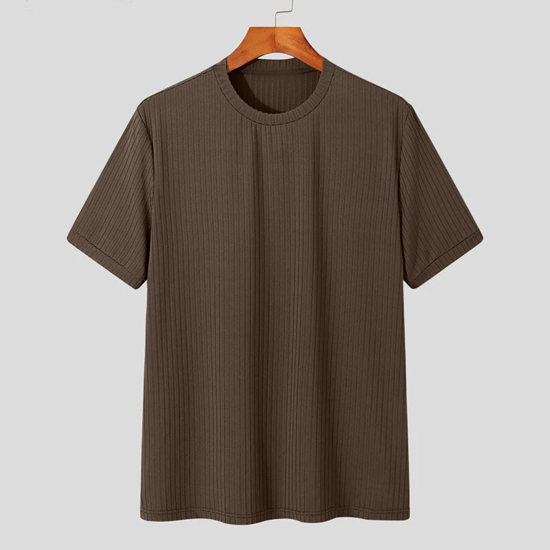 VALORIA | Men’s Lightweight Draped T-Shirt stylish crew neck shirt for summer comfort
