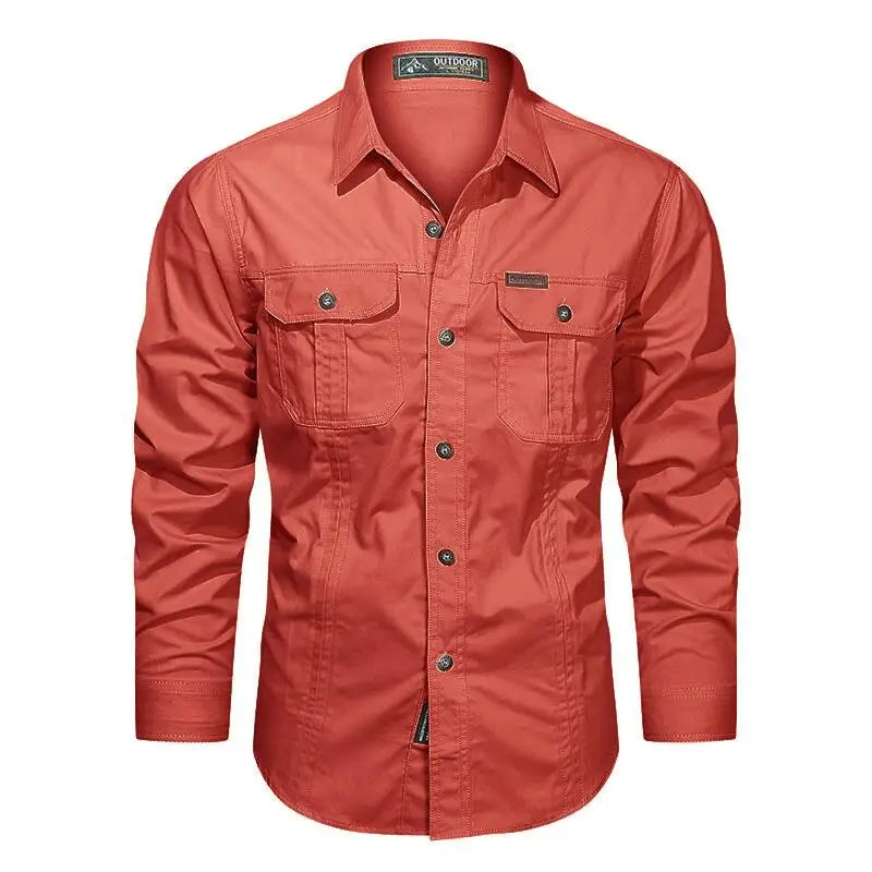 VALORIA | Men’s Long Sleeve Cargo Shirt practical button-down shirt combining comfort and functionality