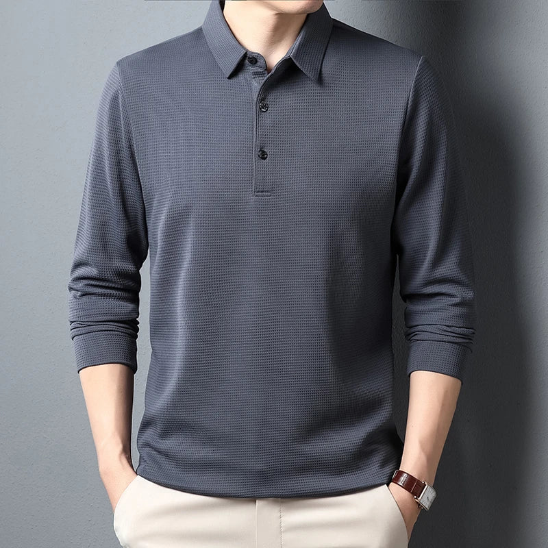 VALORIA | Men’s Long Sleeve Polo Shirt Classic Style